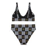 B/W Kente High Waist Bikini